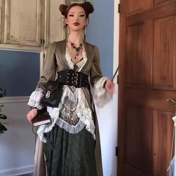 Renaissance Corset Belt for Women Wide Leather Waist Belt for Dresses and Costum - Picture 7 of 7